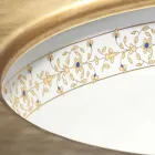 Fregadero empotrado de diseño barroco en arcilla fuego hecho en Italia, Egeo viadurini