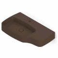 Fregadero de pared moderno en cerámica hecha en Italia, Amleto
