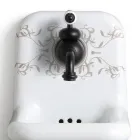 Lavabo de pared de cerámica con motivos de diseño moderno 26 cm - Jordan viadurini