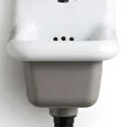 Lavabo de pared de cerámica con motivos de diseño moderno 26 cm - Jordan viadurini