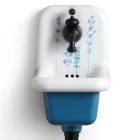 Lavabo de pared de cerámica con motivos de diseño moderno 26 cm - Jordan viadurini