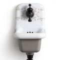 Lavabo de pared de cerámica estampada estilo vintage 26 cm - Jordan