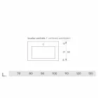 Fregadero colgante moderno en Luxolid hecho en Italia, Ruffano viadurini