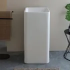 Lavabo cuadrado de cerámica independiente con diseño moderno - Papavero viadurini