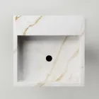 Lavabo de baño de columna en gres porcelánico Made in Italy - Baia viadurini