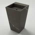 Lavabo de baño de columna en gres porcelánico Made in Italy - Baia viadurini