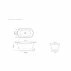 Lavabo del baño para apoyar el cobre y el hierro blanco Cala viadurini