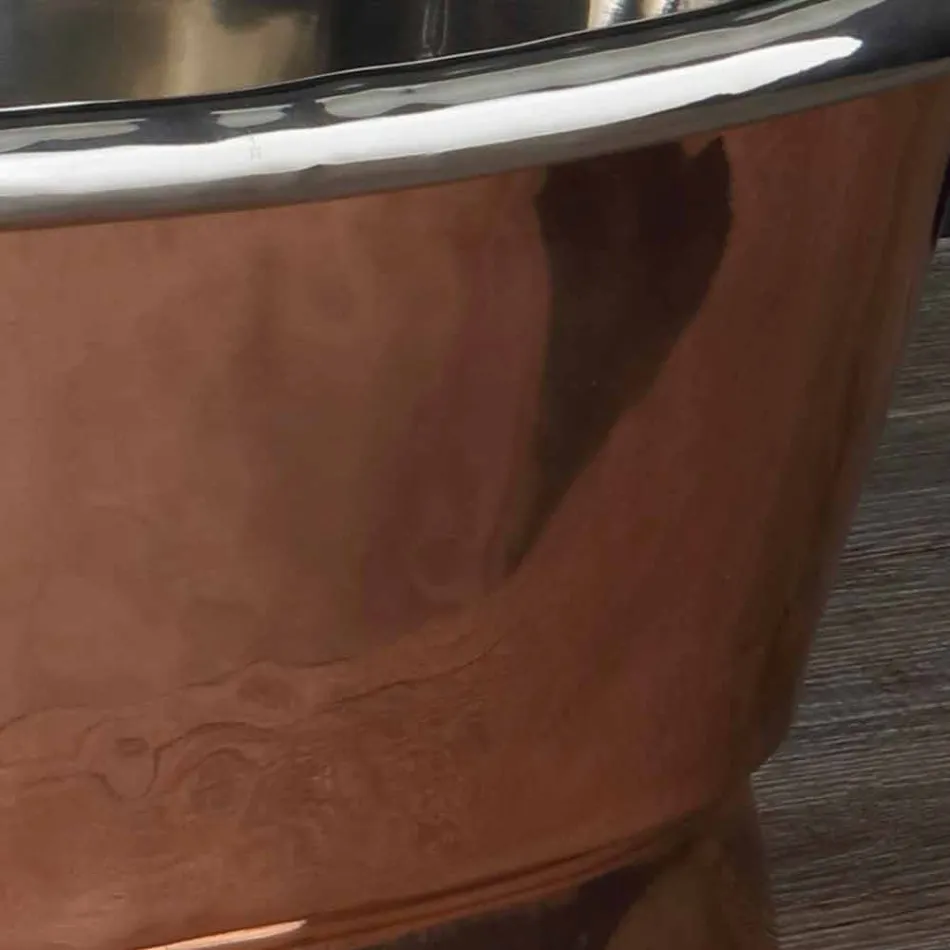 Lavabo del baño para apoyar el cobre y el hierro blanco Cala viadurini