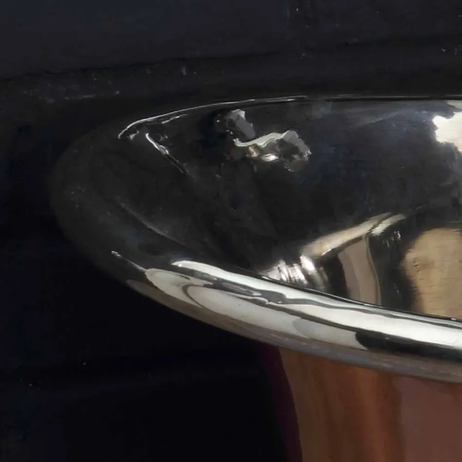 Lavabo del baño para apoyar el cobre y el hierro blanco Cala viadurini