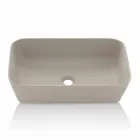 Lavabo sobre encimera rectangular de resina mate Made in Italy - Cavan viadurini