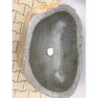 Lavabo de baño de diseño en piedra natural Mar, pieza única viadurini