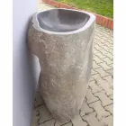 Lavabo de baño de diseño en piedra natural Mar, pieza única viadurini