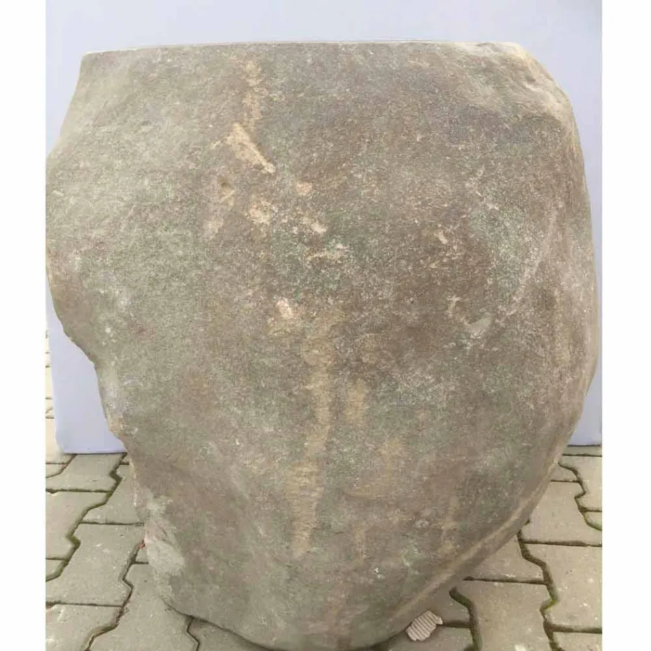 Lavabo de baño de diseño en piedra natural Mar, pieza única viadurini