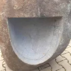 Lavabo de baño de diseño en piedra natural Mar, pieza única viadurini