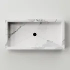 Lavabo de baño en gres porcelánico efecto mármol Made in Italy - Ludmilla viadurini