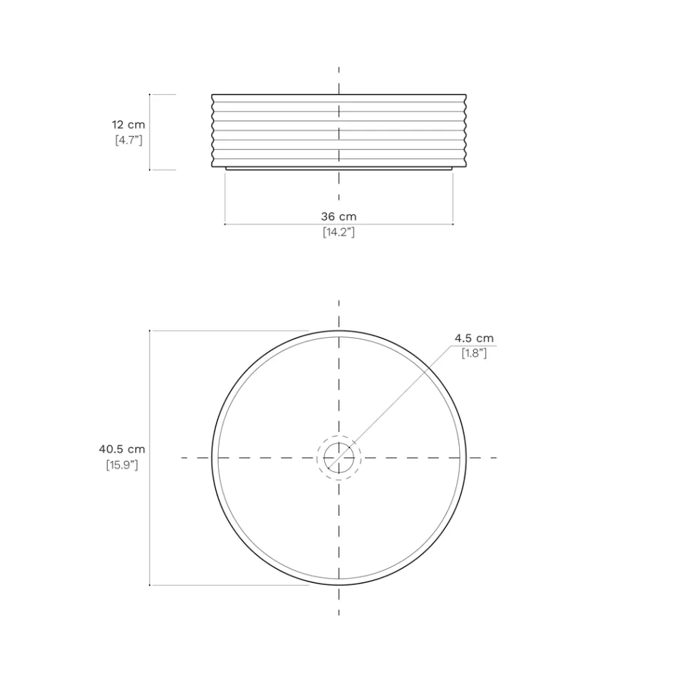 Lavabo de baño en gres porcelánico torneado a mano Made in Italy - Dardos viadurini