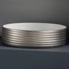 Lavabo de baño en gres porcelánico torneado a mano Made in Italy - Dardos viadurini