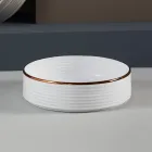 Lavabo de baño en gres porcelánico torneado a mano Made in Italy - Dardos viadurini