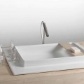 Lavabo rectangular de baño de cerámica de diseño moderno Fred