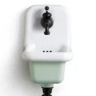 Lavabo de baño suspendido en cerámica coloreada de diseño moderno 26 cm - Jordan viadurini