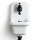 Lavabo de baño suspendido en cerámica coloreada de diseño moderno 26 cm - Jordan viadurini