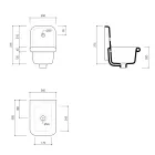 Lavabo de pared de cerámica coloreada estilo vintage de 26 cm - Jordan viadurini