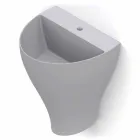 Fregadero de pared cerámico moderno para baño hecho en Italia, Fiorello viadurini