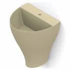 Fregadero de pared cerámico moderno para baño hecho en Italia, Fiorello viadurini