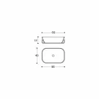 Lavabo de baño blanco rectangular con encimera de diseño moderno - Tulyp2 viadurini