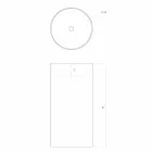 Lavabo de pie cilíndrico autoportante fabricado en Italia, Rumo viadurini