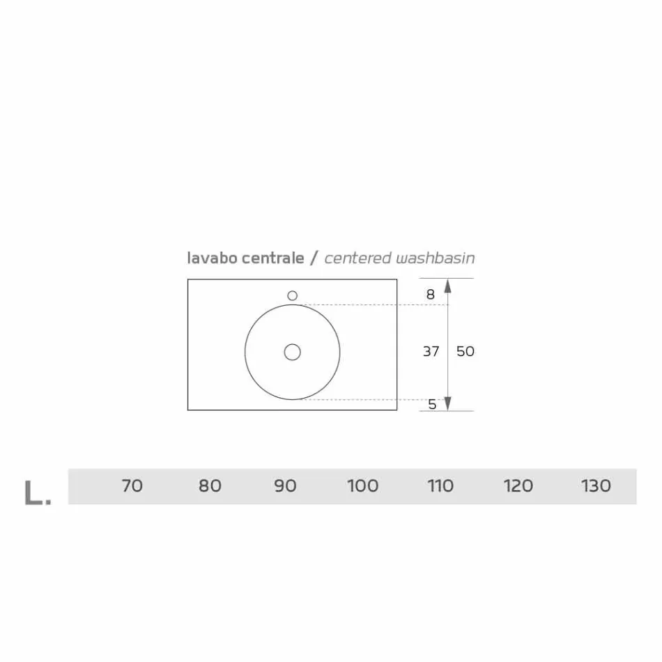 Fregadero circular colgante en color rosa Luxolid hecho en Italia, Ruffano viadurini