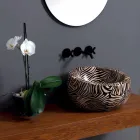 Lavabo sobre encimera de cerámica moderno hecho en Italia por Elisa viadurini