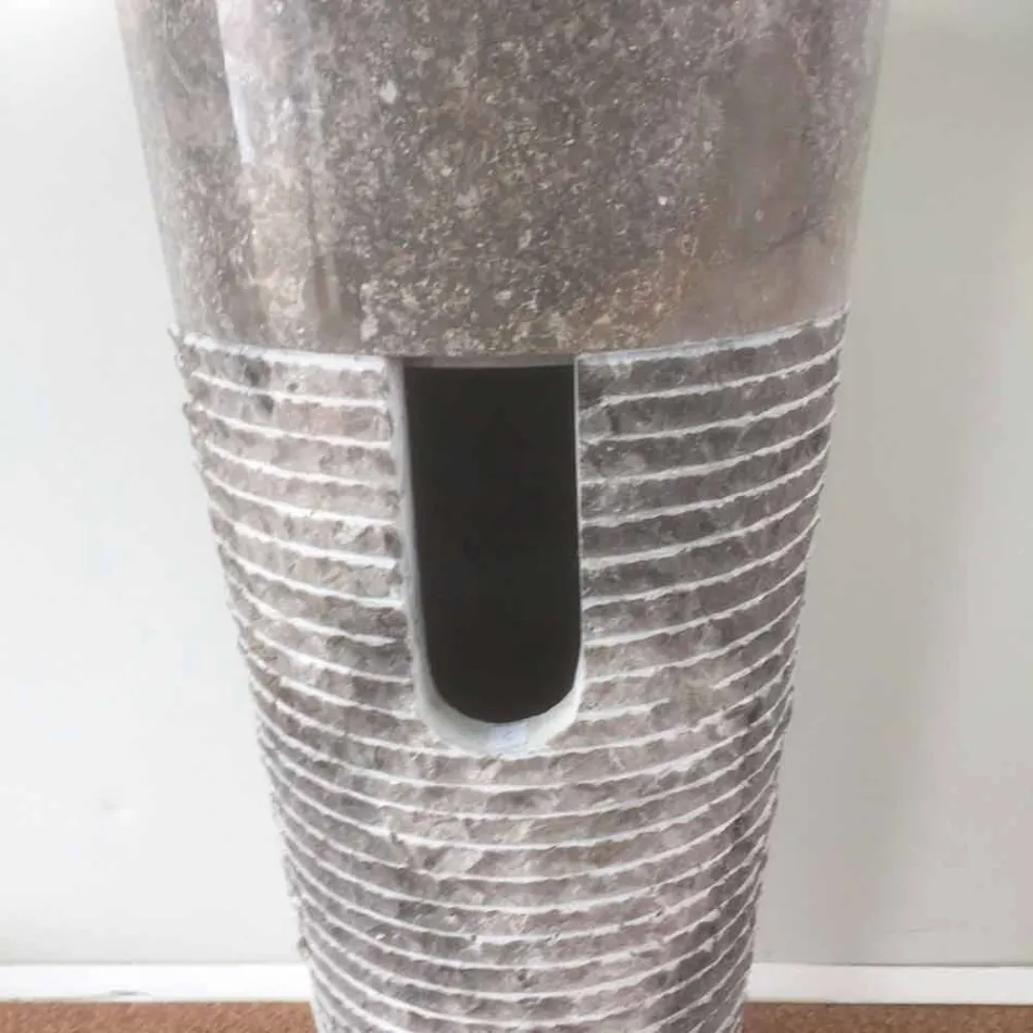 Lavabo de piedra natural cónica de una columna de IGA viadurini