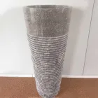 Lavabo de piedra natural cónica de una columna de IGA viadurini