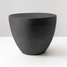 Fregadero cónico de encimera de arcilla refractaria torneada a mano - Orbite viadurini