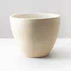 Fregadero cónico de encimera de arcilla refractaria torneada a mano - Orbite viadurini