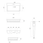 Lavabo consola en cerámica blanca Made in Italy Classic Design - Areta viadurini
