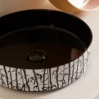 Lavabo sobre encimera para baño en gres porcelánico Made in Italy - Sobre viadurini