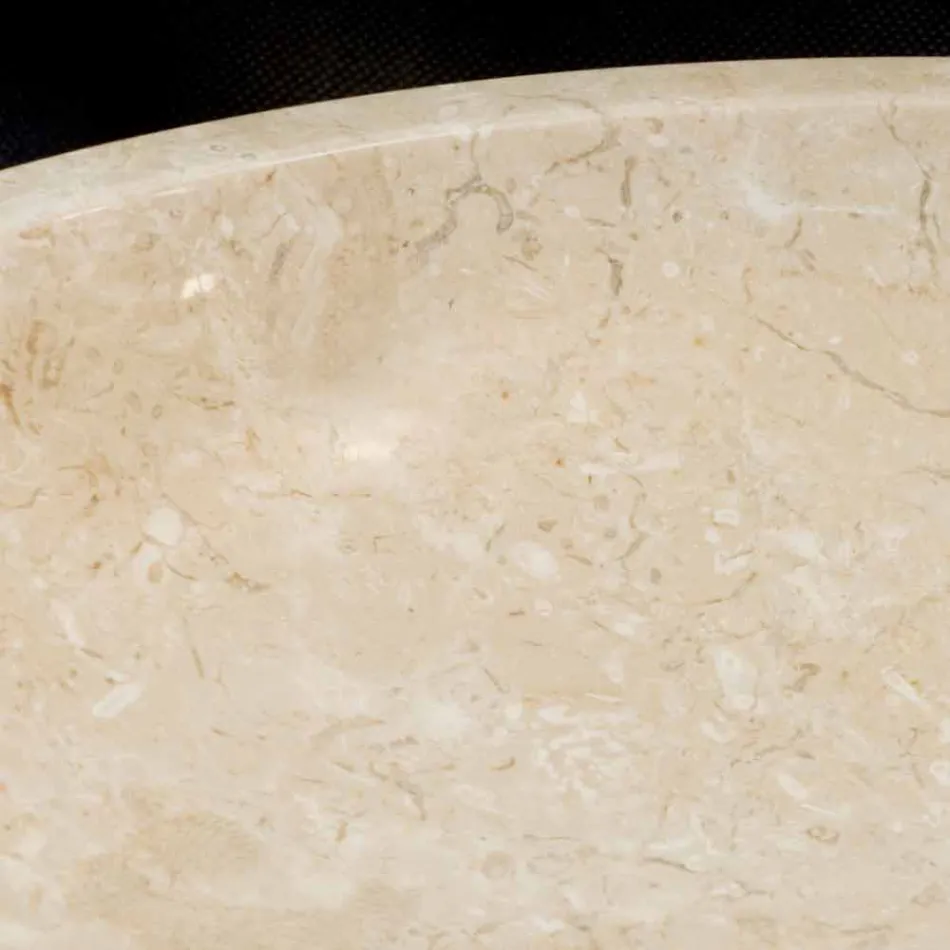 lavabo blanco en piedra natural Ziva, una pieza viadurini