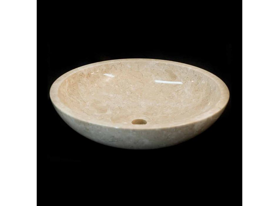 lavabo blanco en piedra natural Ziva, una pieza viadurini