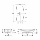 Lavabo de cerámica blanca con diseño moderno hecho en Italia Laura viadurini