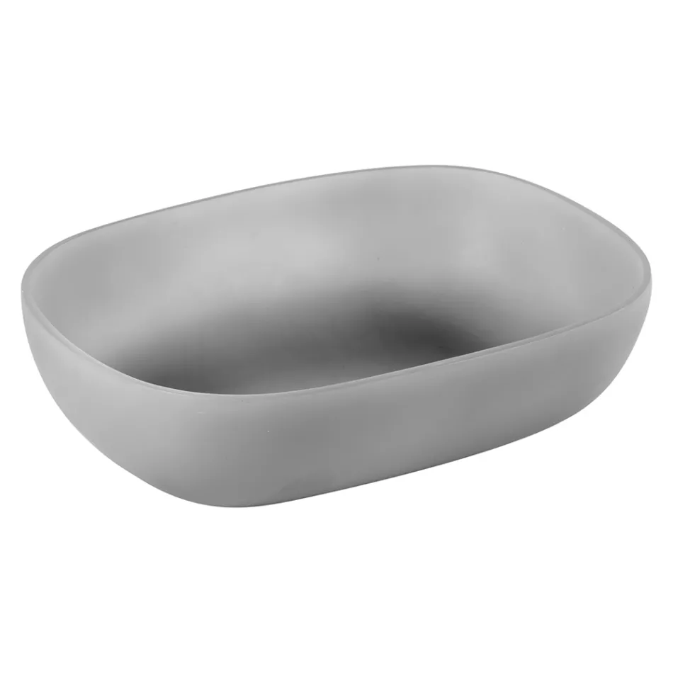 Lavabo sobre encimera de color en resina impresa Made in Italy - Elba viadurini