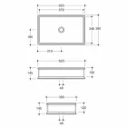 Lavabo sobre encimera con diseño de cerámica neoclásica realizado en Italia Debora viadurini