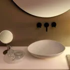 Lavabo sobre encimera de diseño de piel de serpiente blanco hecho Italia Animals viadurini