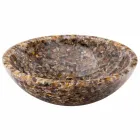 soporte de diseño encimera de resina artificial y piedra de ágata Ofelia viadurini