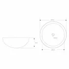 Lavabo sobre encimera de diseño redondo en mármol negro trabajado a mano - Lino viadurini