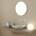 Lavabo blanco de cerámica con diseño de pitón fabricado en Italia Brillante