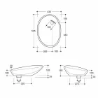 Diseño lavabo de cerámica de plata hecho en Italia Brillante viadurini