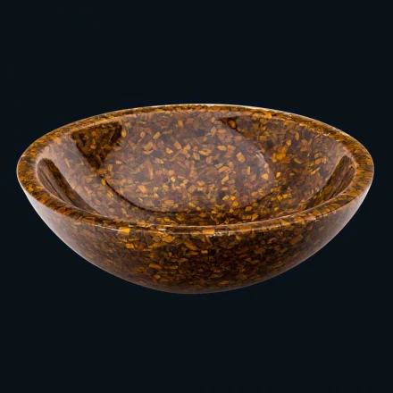 lavabo de diseño con piedra inserta ojo del tigre de la OUA viadurini