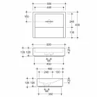 Lavabo rectangular de cerámica de diseño realizado en Italia Dalia viadurini